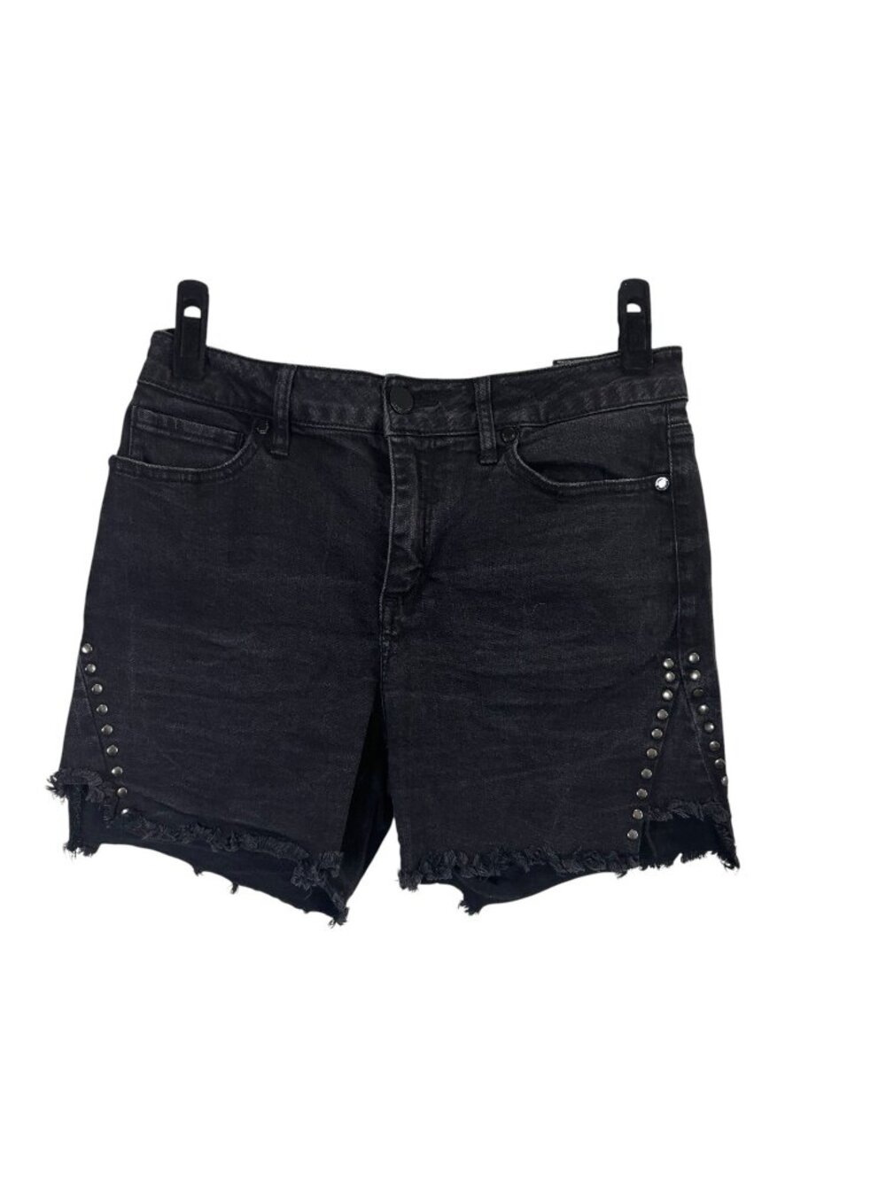 Seven7 Studded Cut Off Jean Shorts 12 Black